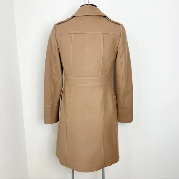 Banana Republic Classic Wool Coat Jacket Size XS Extra Small in Camel Tan - Picture 5 of 10